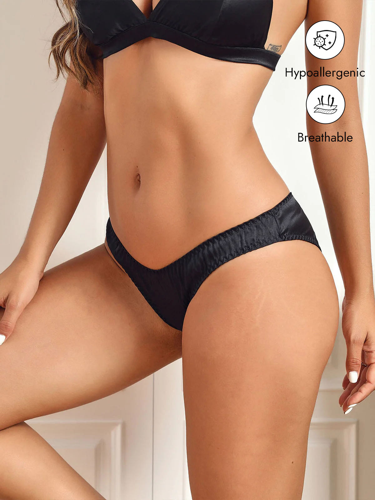 [Black] SilkSilky  Panty 001