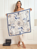 SilkSilky NL Pure Silk Scarf Blauw 004