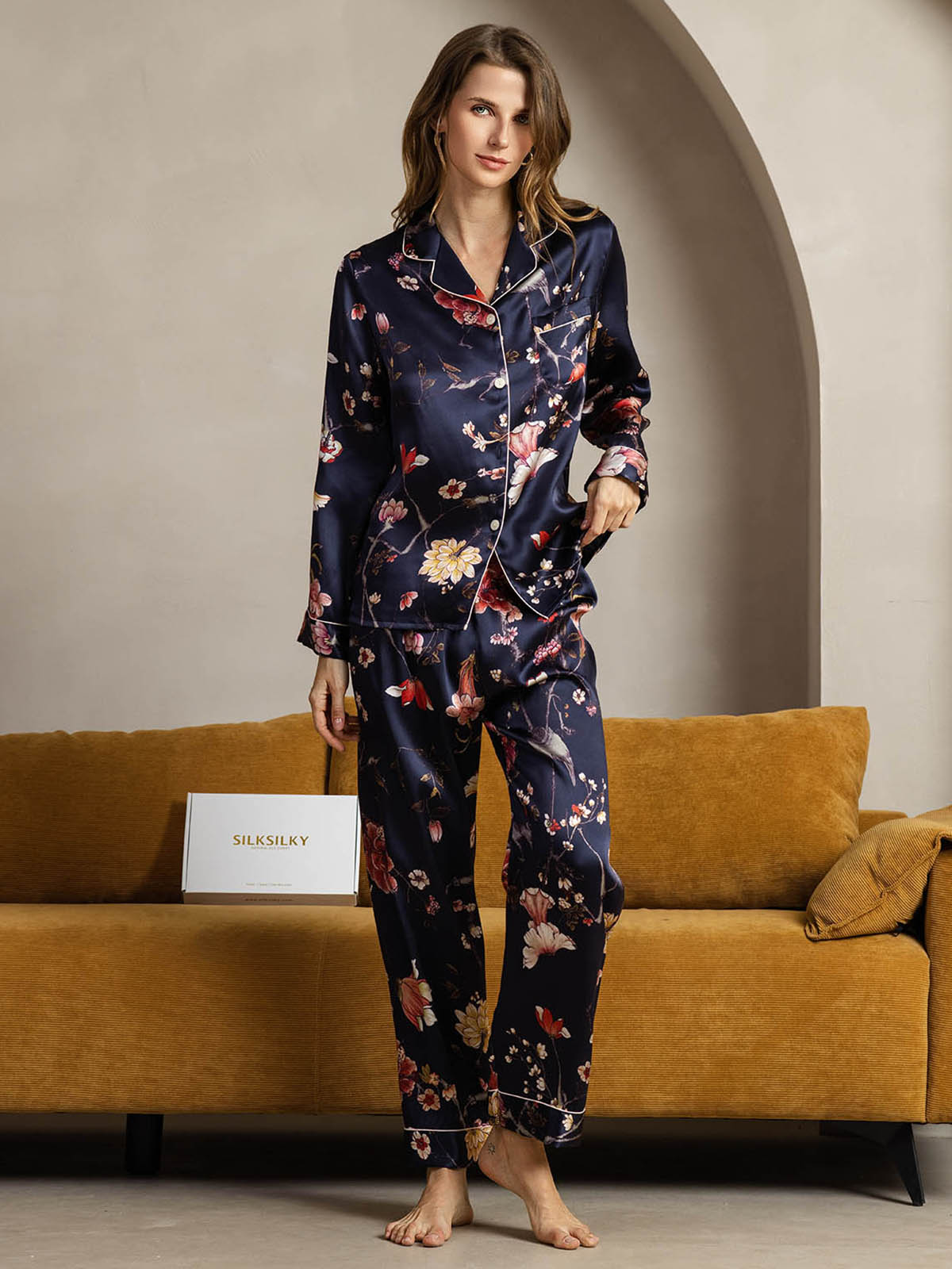 [Marine Bloemen] SilkSilky-NL Womens Pajamas 001