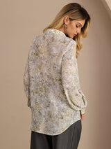 [Salie Bloem] SilkSilky-NL Long Sleeve Lapel Collar Blouse 002