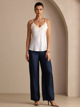 [Wit] SilkSilky-NL Spaghetti Strap V Neck Cami-Top 006