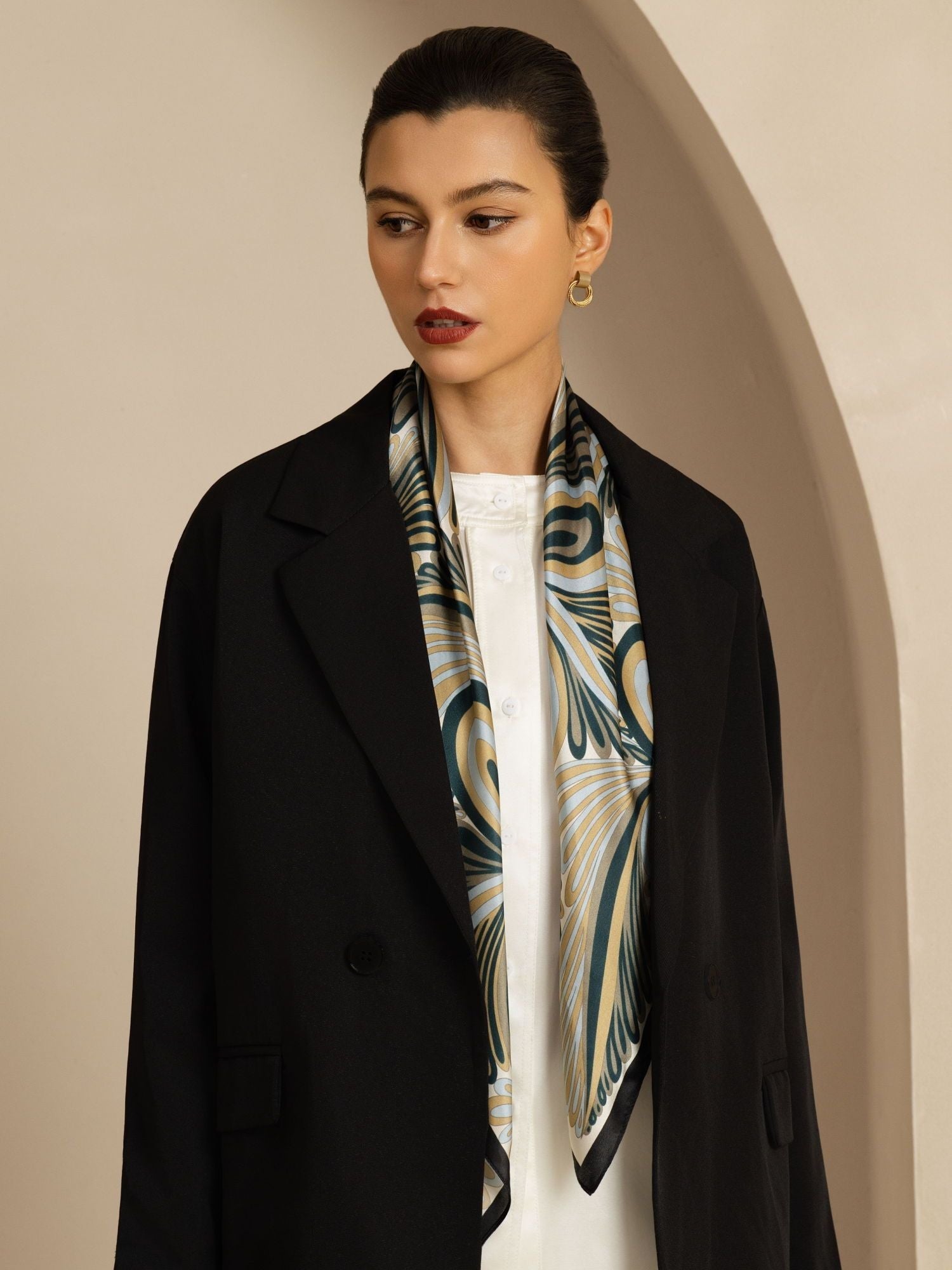 [P110] SilkSilky-NL Pure Silk Scarf 003