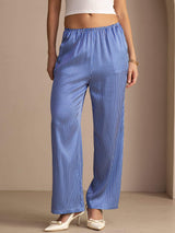 [Blauwe Krijtstreep] SilkSilky-NL Womens Pants 005