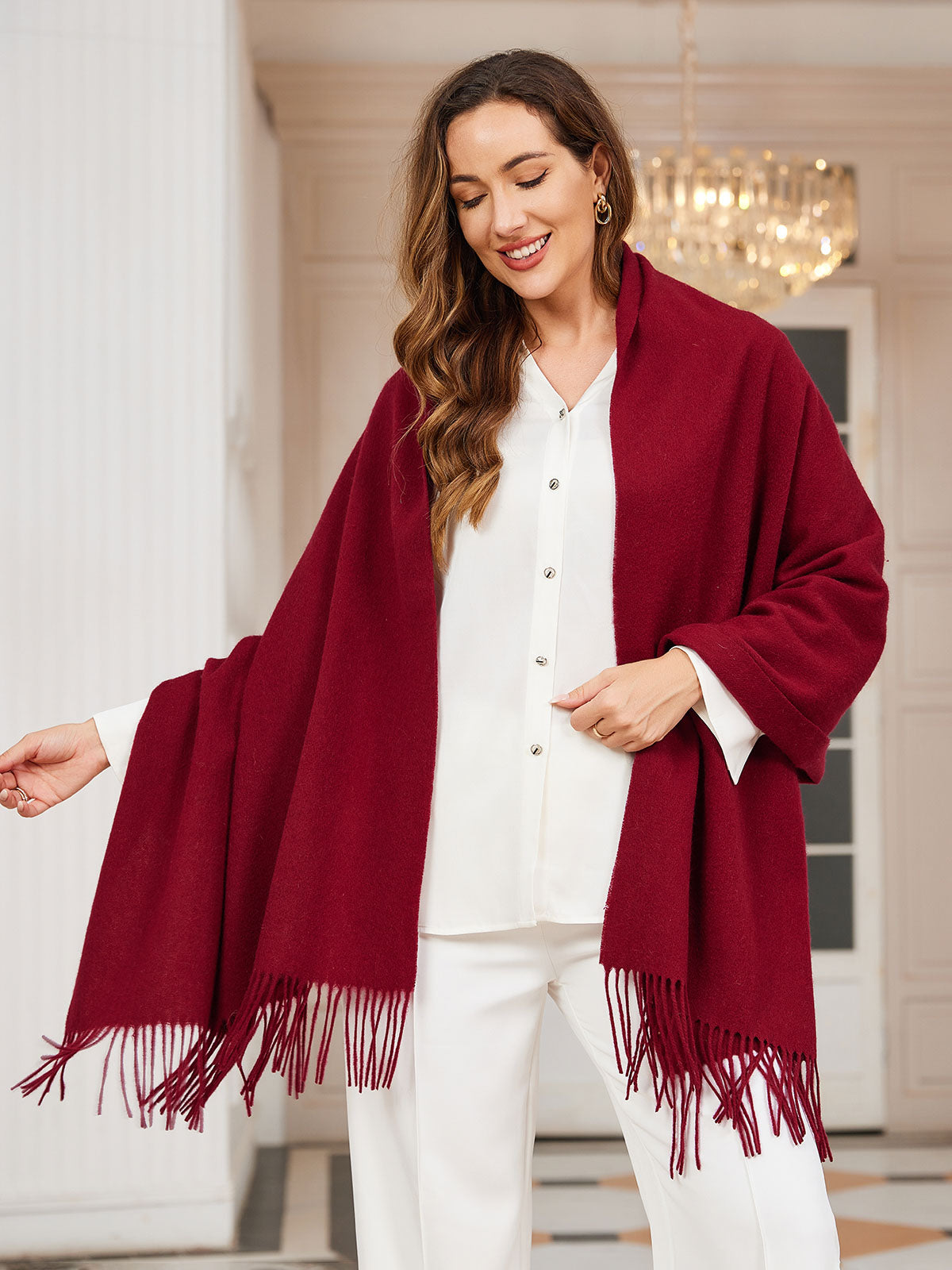 [Wijn] SilkSilky-NL Wol Scarf 001