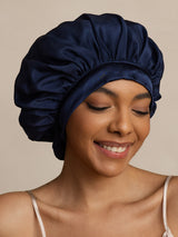 [Donkerblauw] SilkSilky-NL Slaapmutsen 004