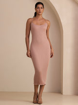 [Roze] SilkSilky-NL Square Neck Jurk 001