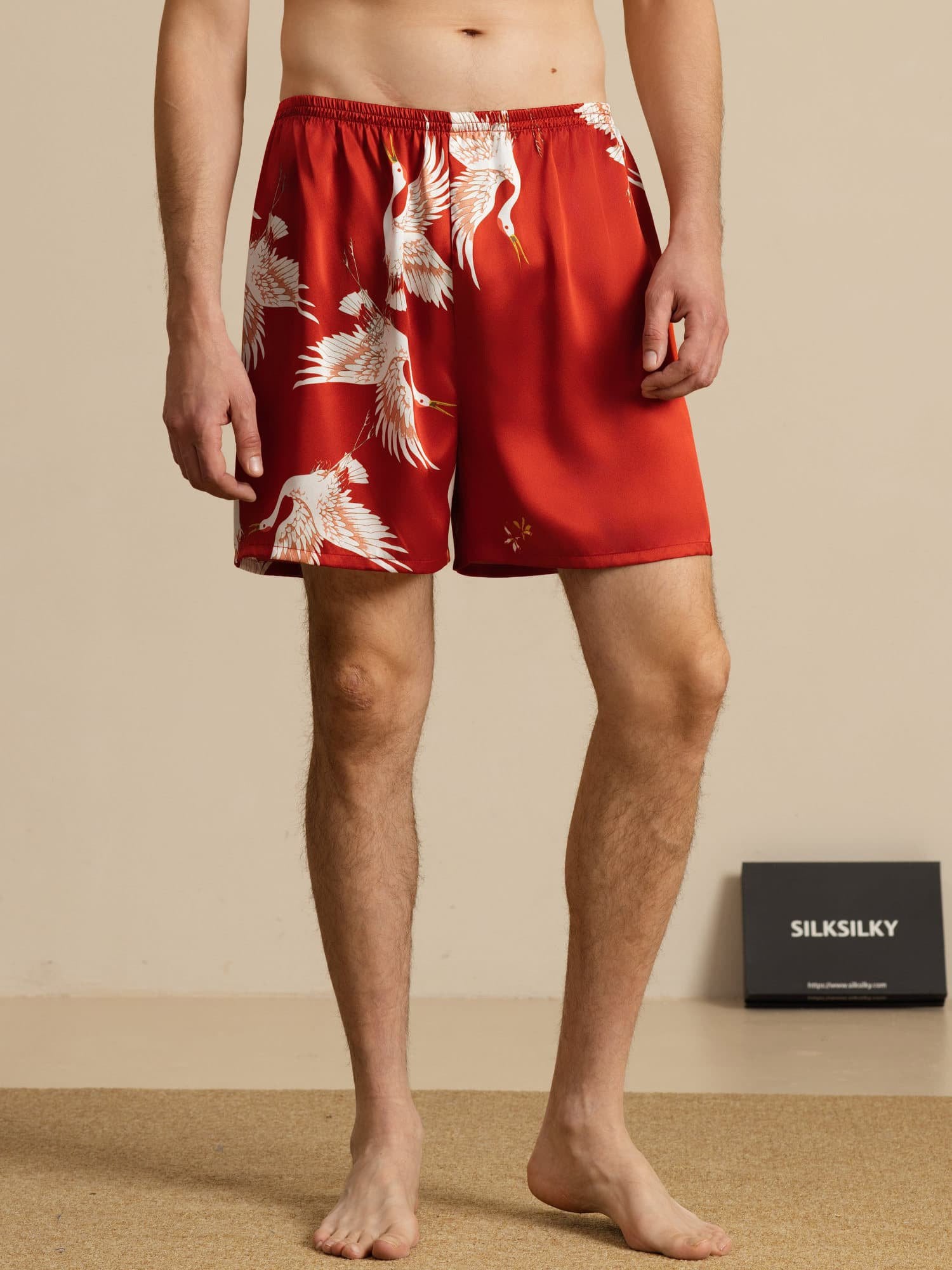 [Wijn] SilkSilky-NL 19Momme Mens Sleep Bottoms 001