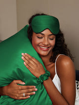 [Donkergroen] SilkSilky-NL 19Momme Pure Silk Pillowcase Set 001