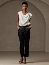 [Zwart] SilkSilky-NL 19Momme Zijde Womens Pants 006