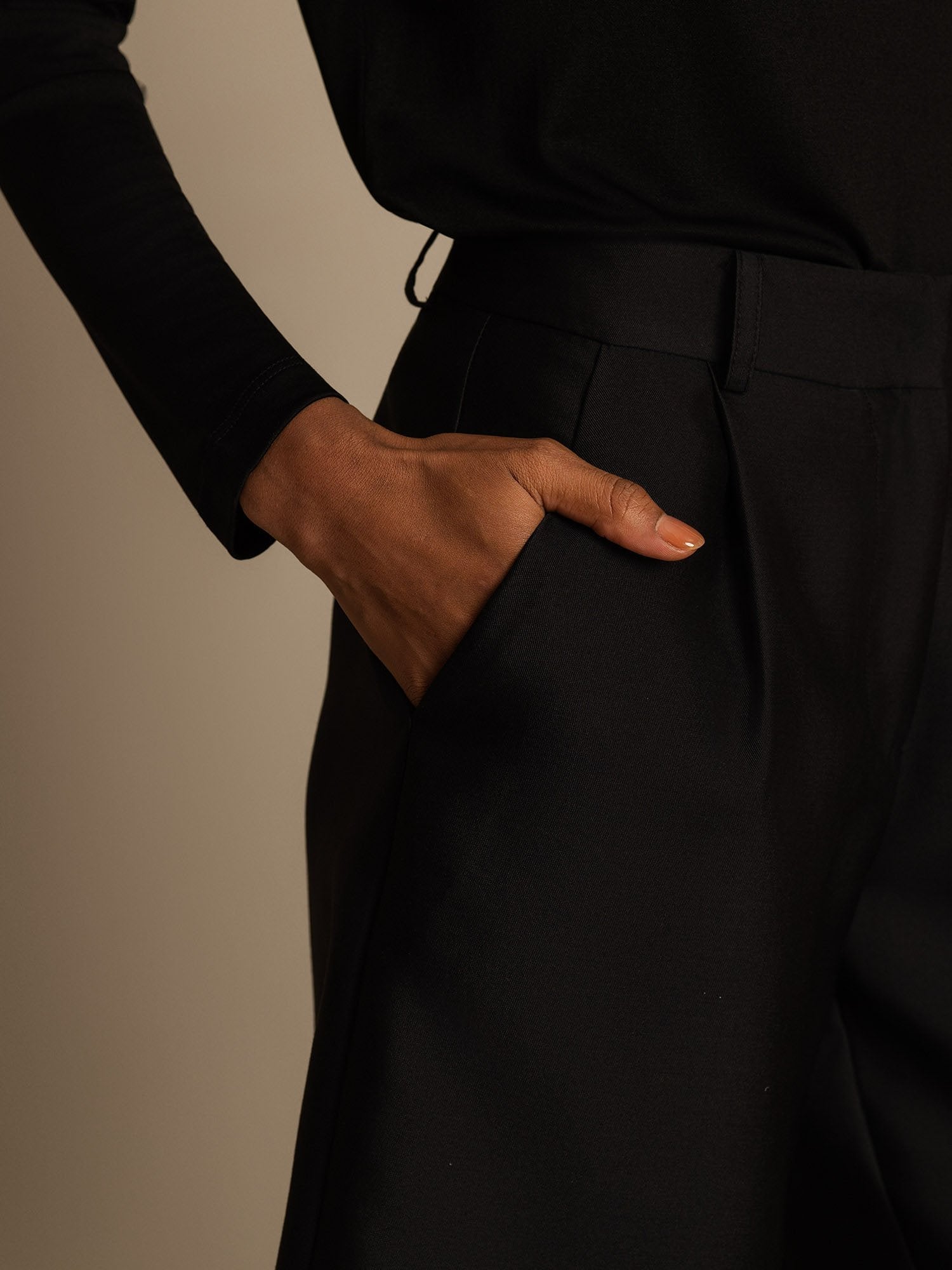 [Zwart] SilkSilky-NL 32Momme Silk-Wool Blend Womens Shorts 004,