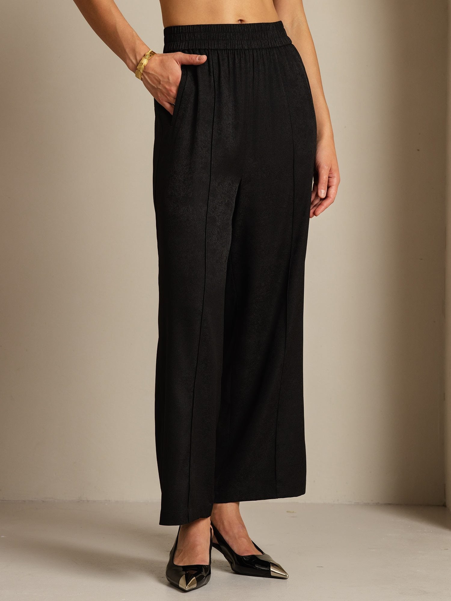 [Zwart] SilkSilky-NL 22Momme Zijde Womens Pants 003