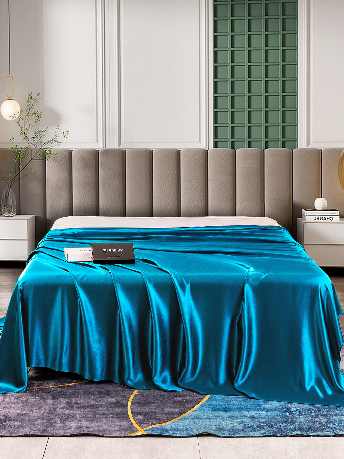 [Koningsblauw] SilkSilky-NL 25Momme Sheet 002
