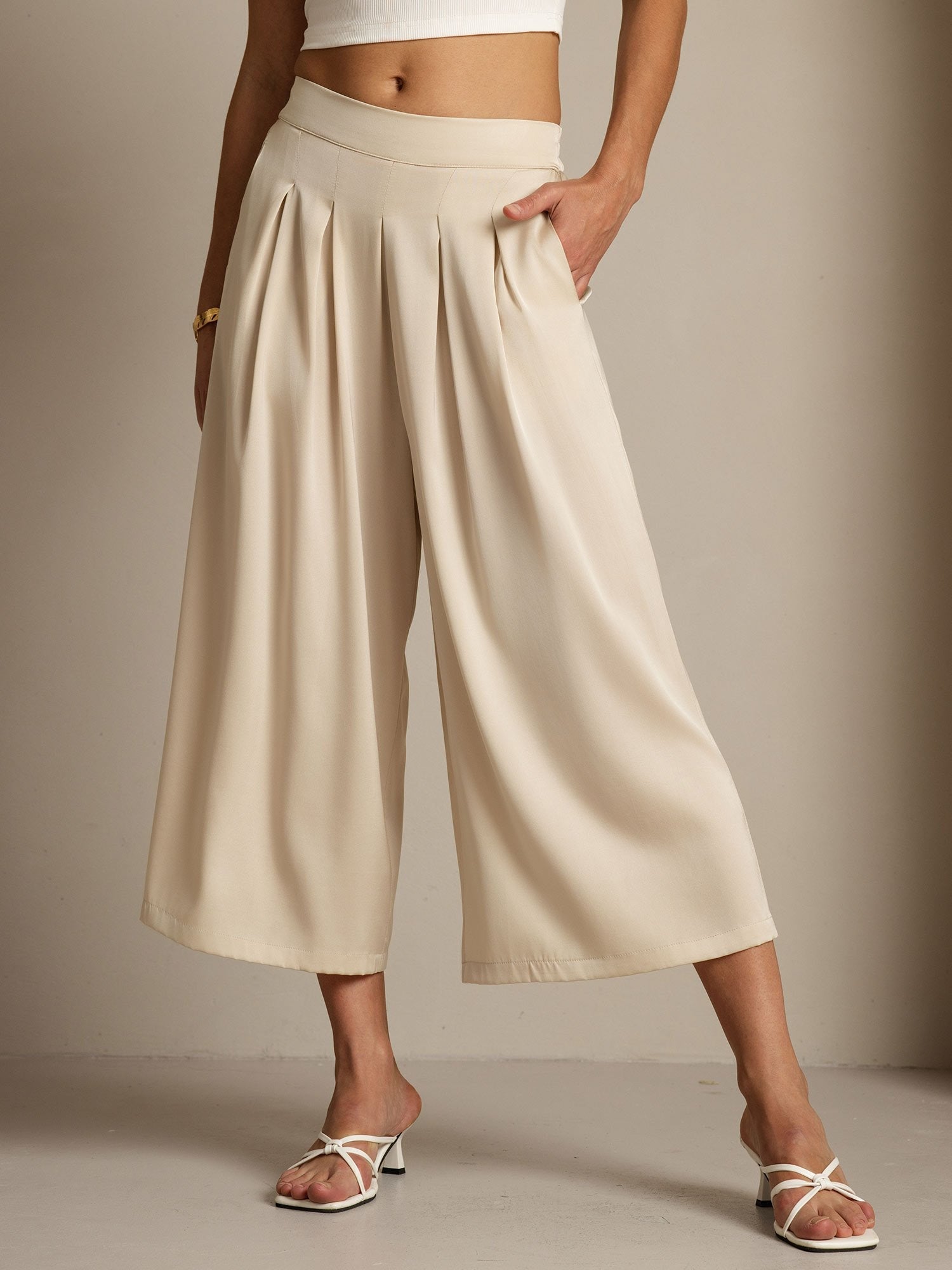 [Beige] SilkSilky-NL 19Momme Zijde Womens Pants 003