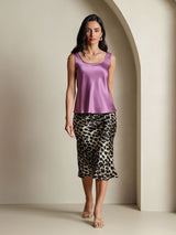 [Donkerpaars] SilkSilky-NL Sleeveless Cami-Top 007