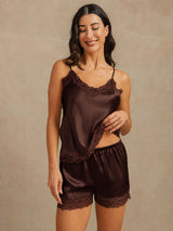 [Bruin] SilkSilky-NL Spaghetti Strap V Neck Cami-Set 002