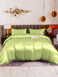 SilkSilky NL 19Momme Pure Silk Bedding Set Mintgroen 005