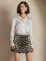 [Wit] SilkSilky-NL 19Momme Lange Mouw Reverskraag Dames Blouse 005