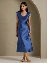 [Echt Petrol] SilkSilky-NL Cap Sleeve Jurk 003