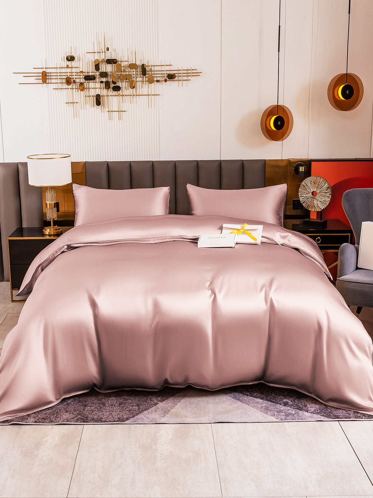 [Bleek Mauve] SilkSilky-NL 19Momme Bedding Set 006