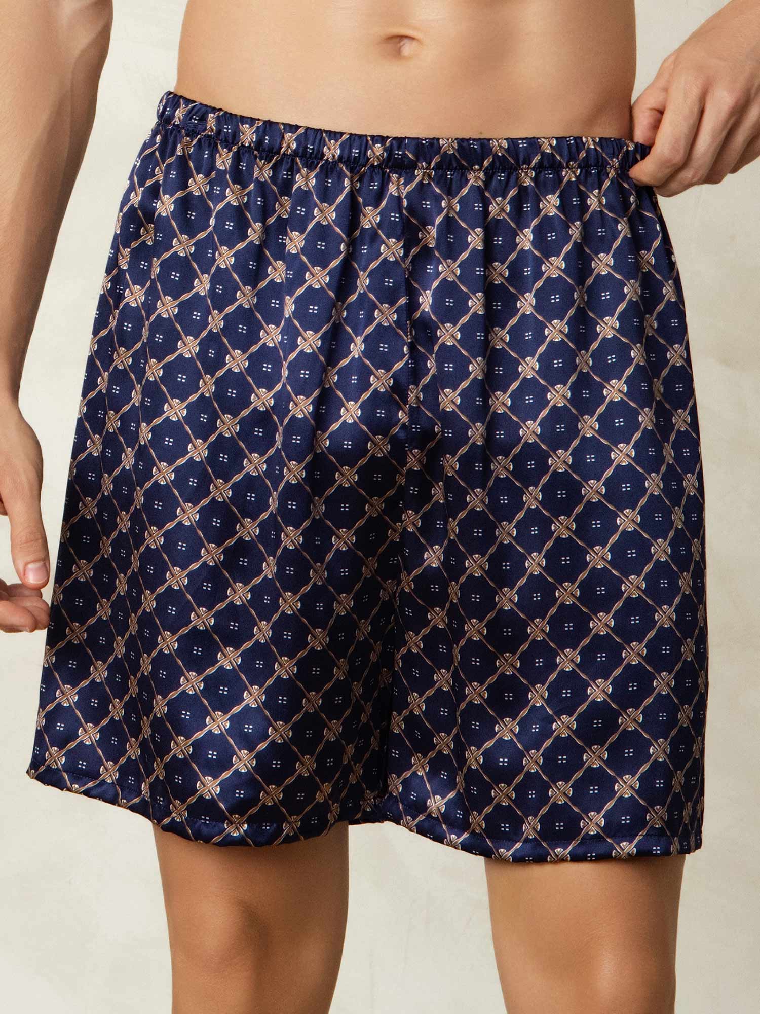 [Marine Ketting] SilkSilky-NL 19Momme Mens Sleep Bottoms 005