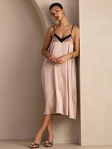 [Toscane] SilkSilky-NL V Neck Jurk 007