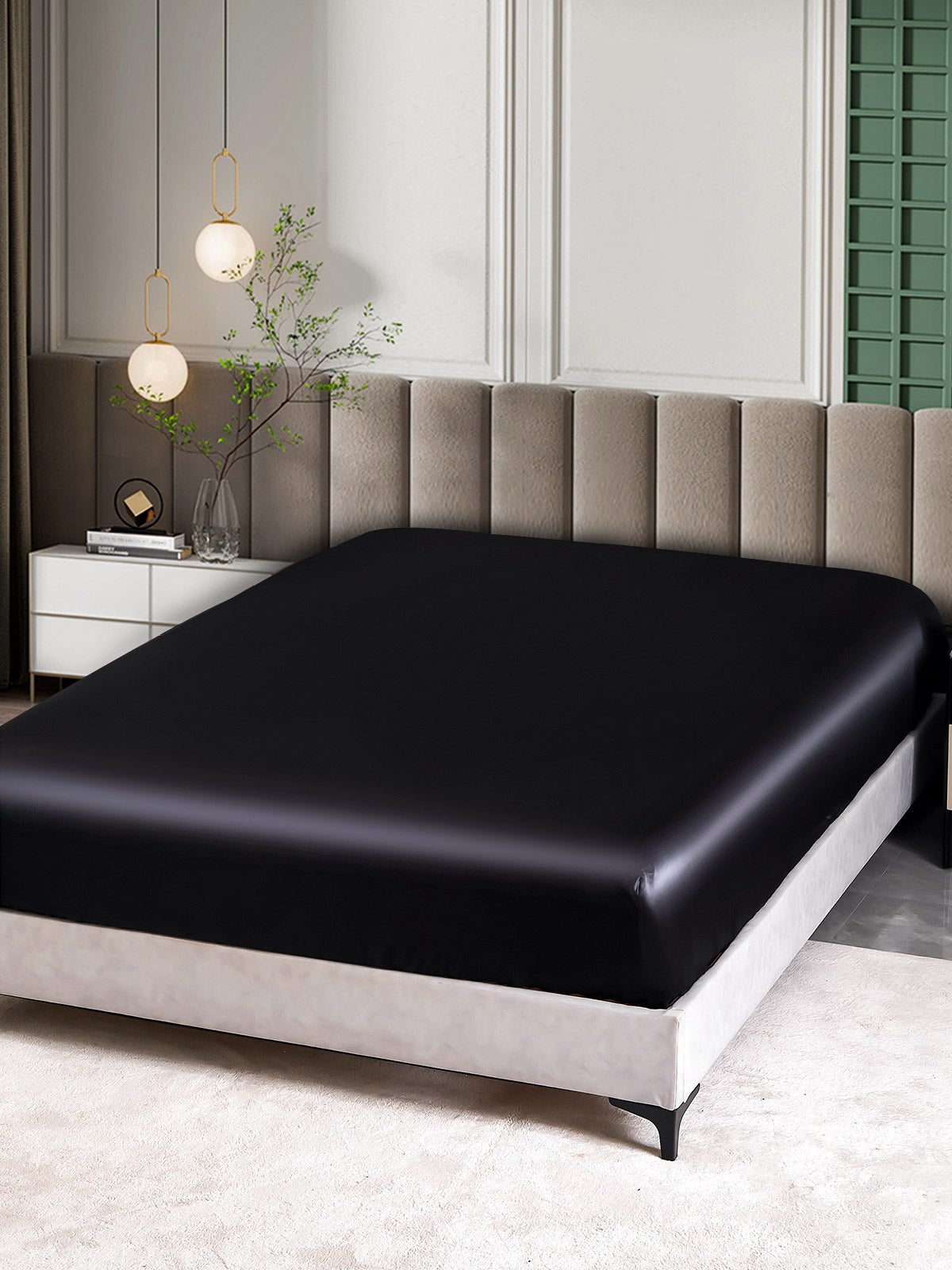 [Zwart] SilkSilky-NL 25Momme Sheet 001