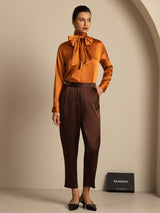 [Pure Chocolade] SilkSilky-NL 19Momme Zijde Womens Pants 006
