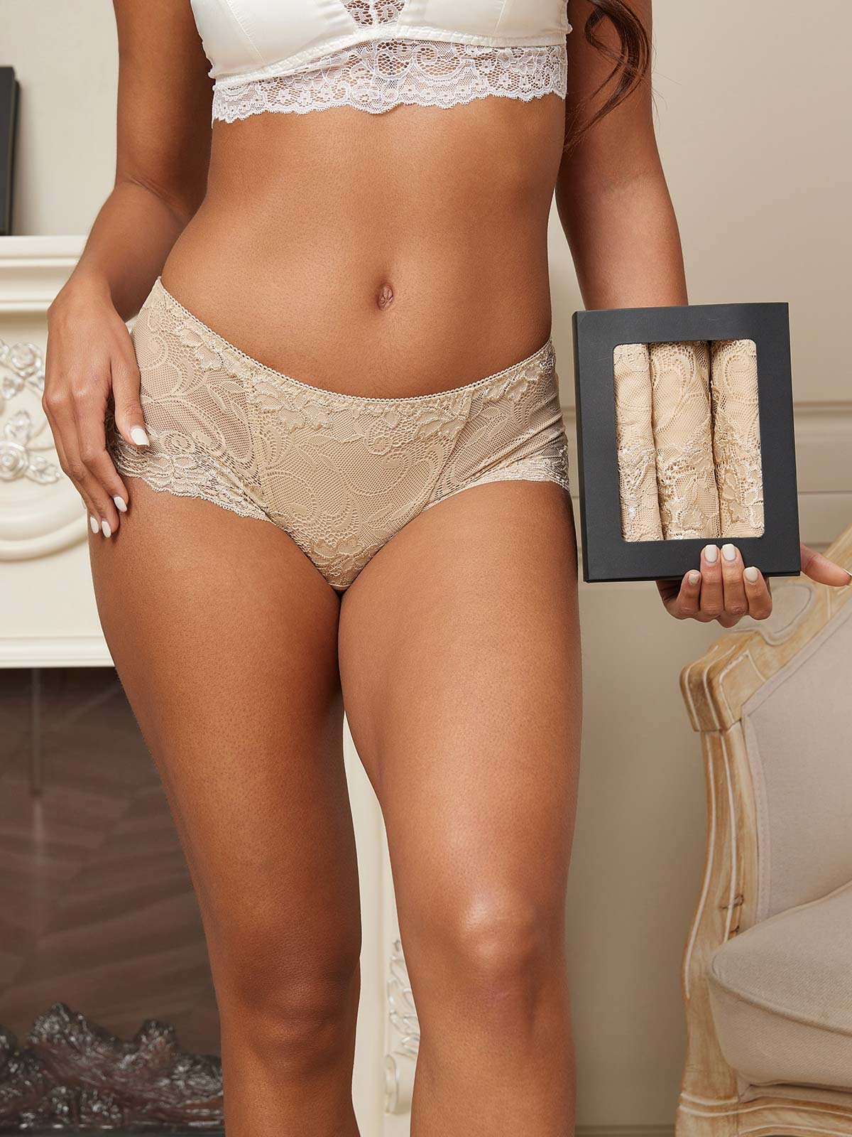 [Beige] SilkSilky-NL Zijde Gebreid Panty 001