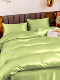 SilkSilky NL 19Momme Pure Silk Bedding Set Mintgroen 004