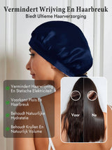 [Donkerblauw] SilkSilky-NL Slaapmutsen 004