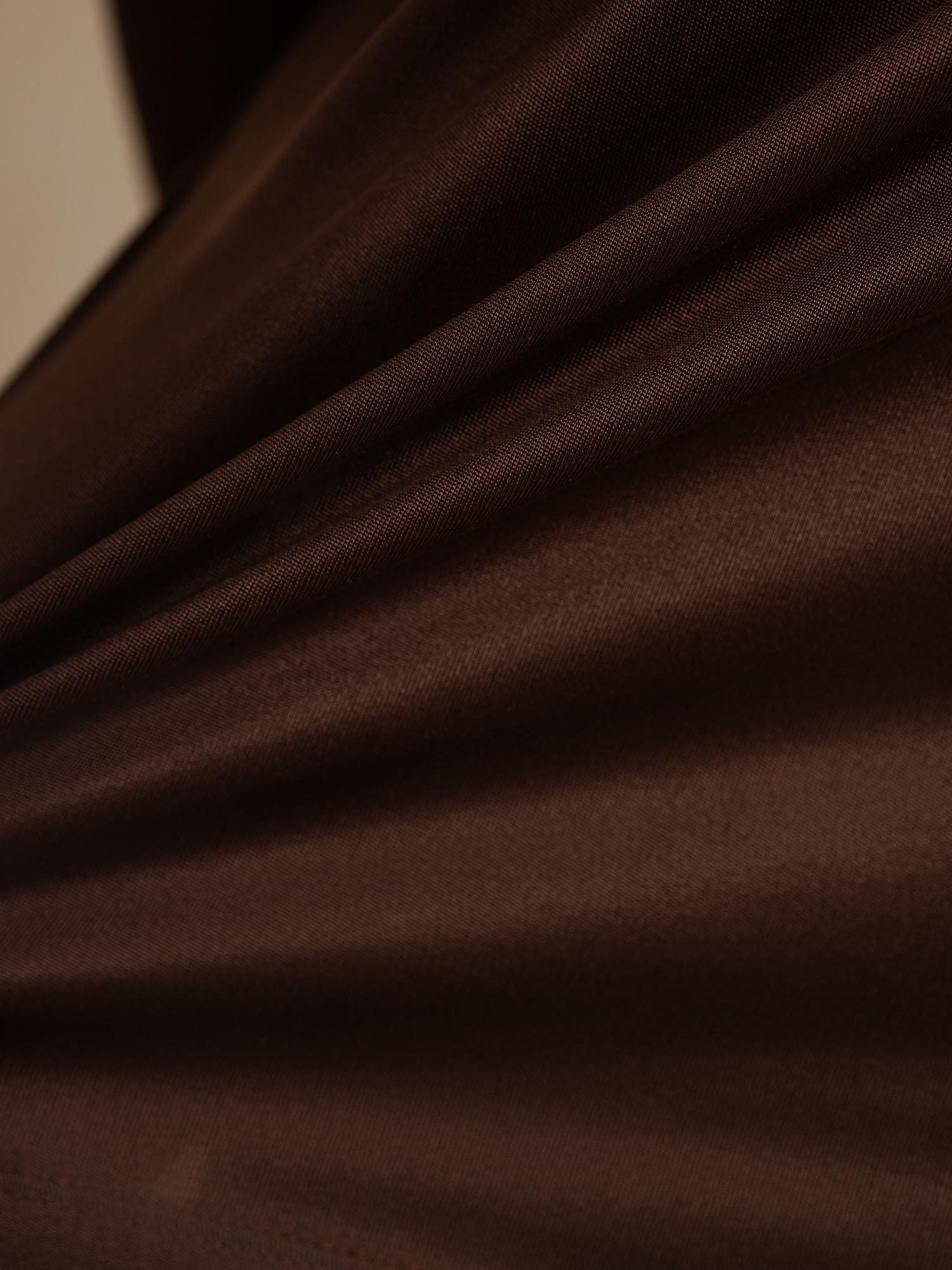 [Koffie] SilkSilky-NL Lange Mouw Crew Hals Dames T-Shirt 005