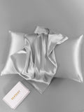 SilkSilky NL 22Momme Pure Silk Pillowcase Zilver 005