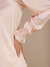 [Roze] SilkSilky-NL Long Sleeve Split Blouse 006