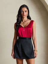 [Wijn] SilkSilky-NL Sleeveless V Neck Cami-Top 001