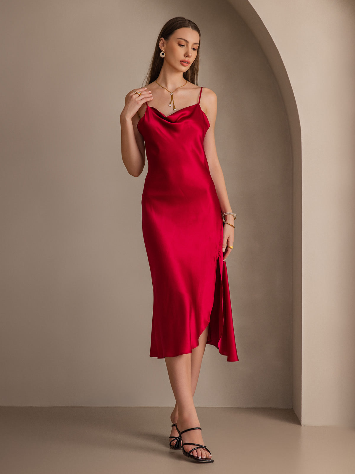 [Wijn] SilkSilky-NL 19Momme Dress 005