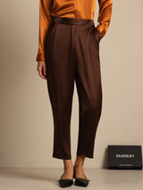 [Pure Chocolade] SilkSilky-NL 19Momme Zijde Womens Pants 001