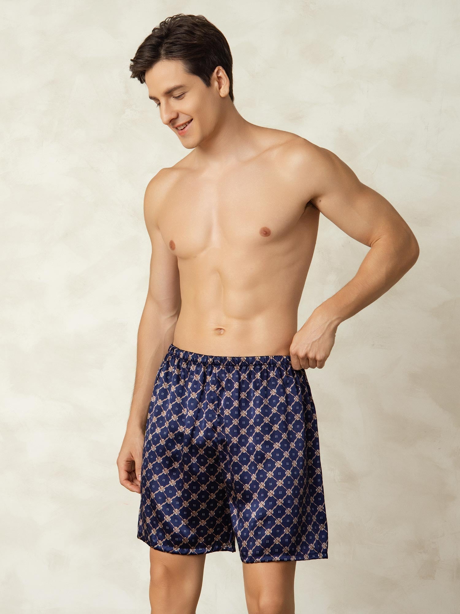 [Marine Ketting] SilkSilky-NL 19Momme Mens Sleep Bottoms 007
