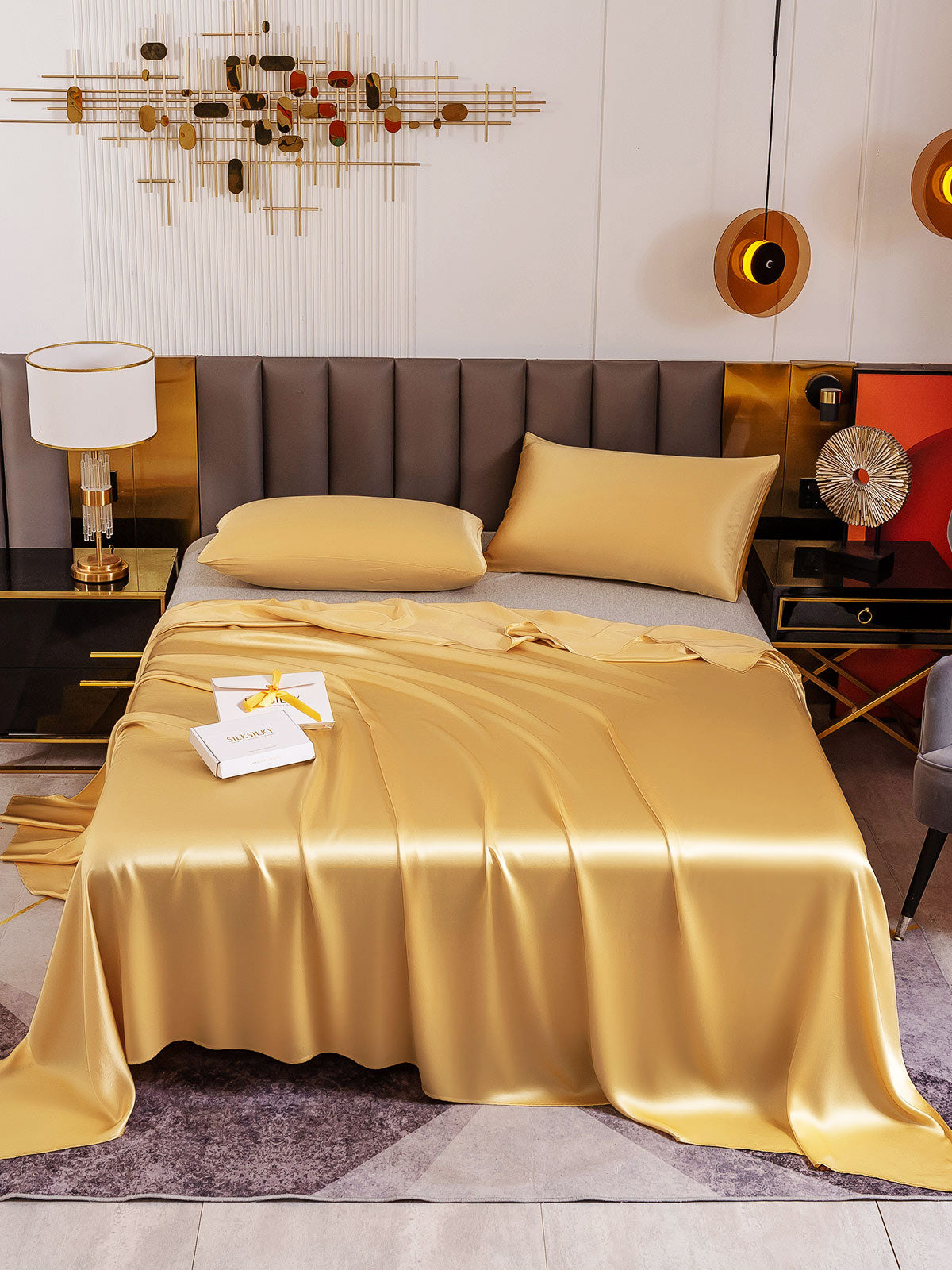 [Champagne] SilkSilky-NL 19Momme Bedding Set 002