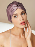 SilkSilky NL Pure Silk Sleep Cap BleekMauve 001