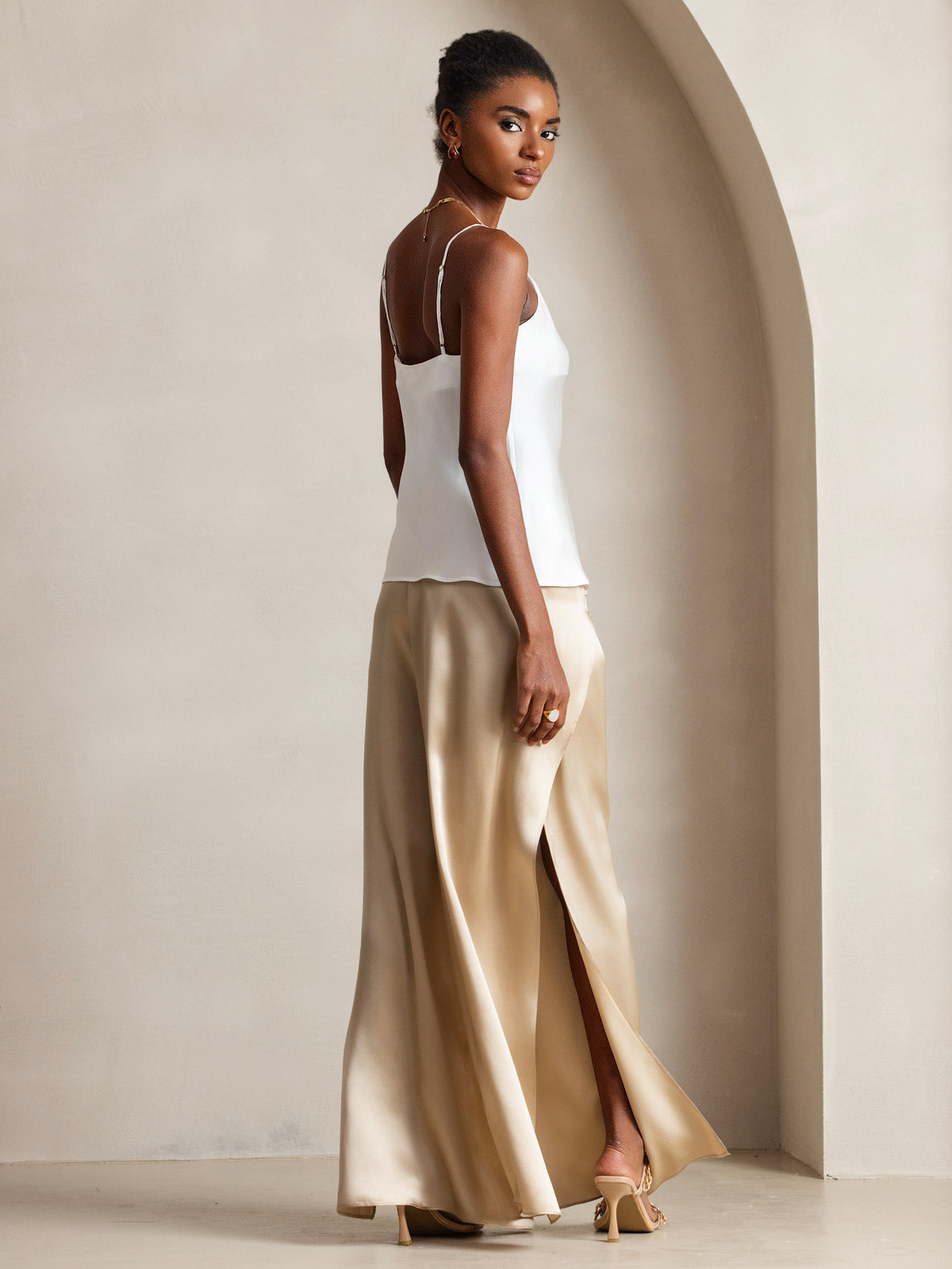 [Wit] SilkSilky-NL Mouwloos Camisoles 004