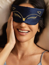 [Donkerblauw] SilkSilky-NL Zijde Eye Mask 002