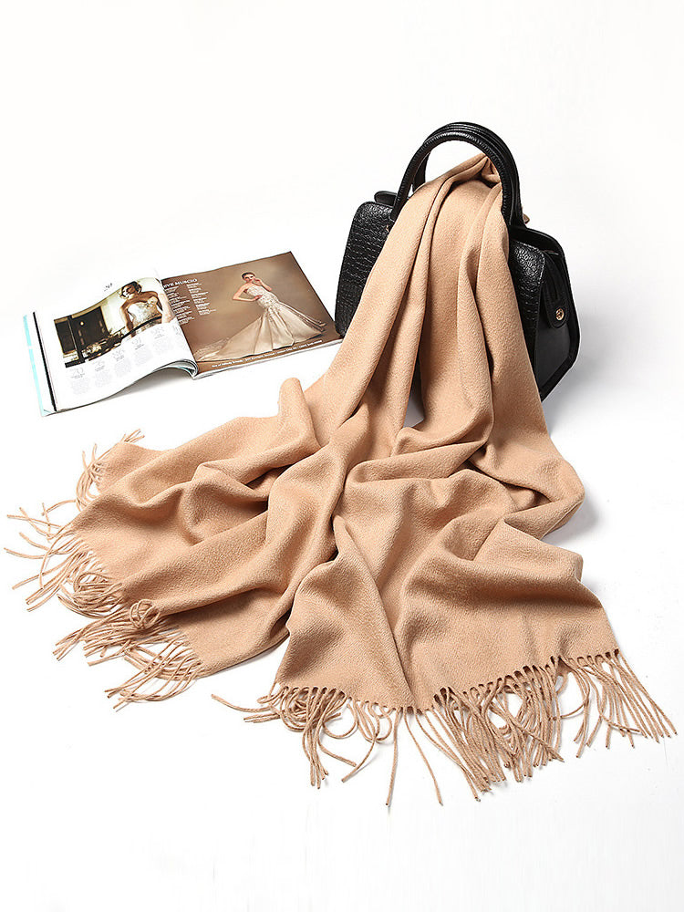 [Tan] SilkSilky-NL Wol Scarf 005