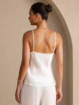 [Wit] SilkSilky-NL Spaghetti Strap V Neck Cami-Top 002