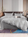 SilkSilky NL 22Momme Pure Silk Bedding Set Zilver 001