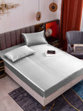 SilkSilky NL 19Momme Pure Silk Bedding Set Zilver 001