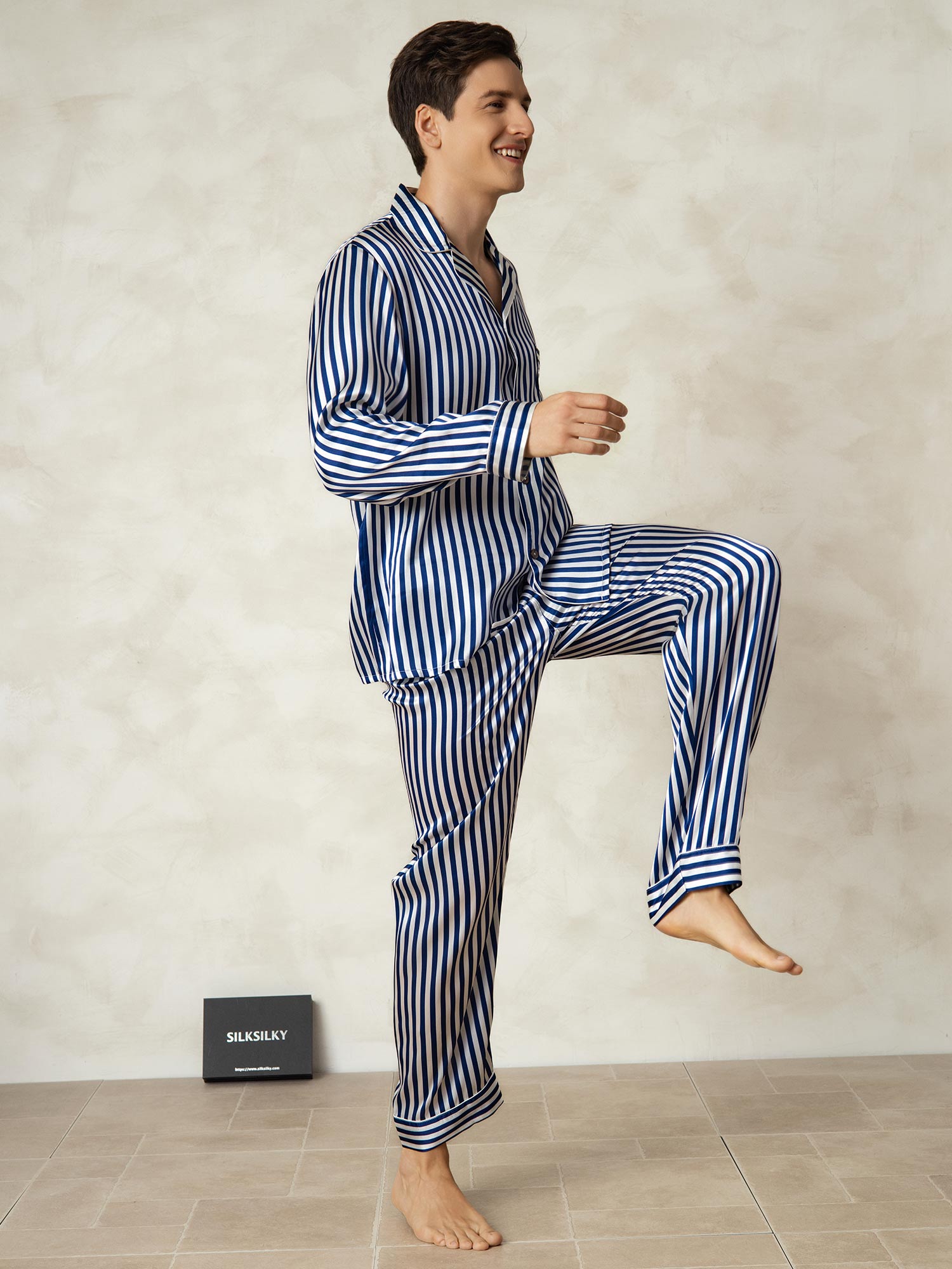 [Marine Streep] SilkSilky-NL 19Momme Mens Pajamas 004
