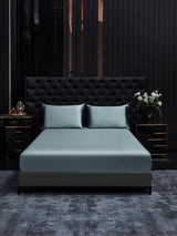 [Grijsachtig Blauw] SilkSilky-NL 19Momme Bedding Set 002