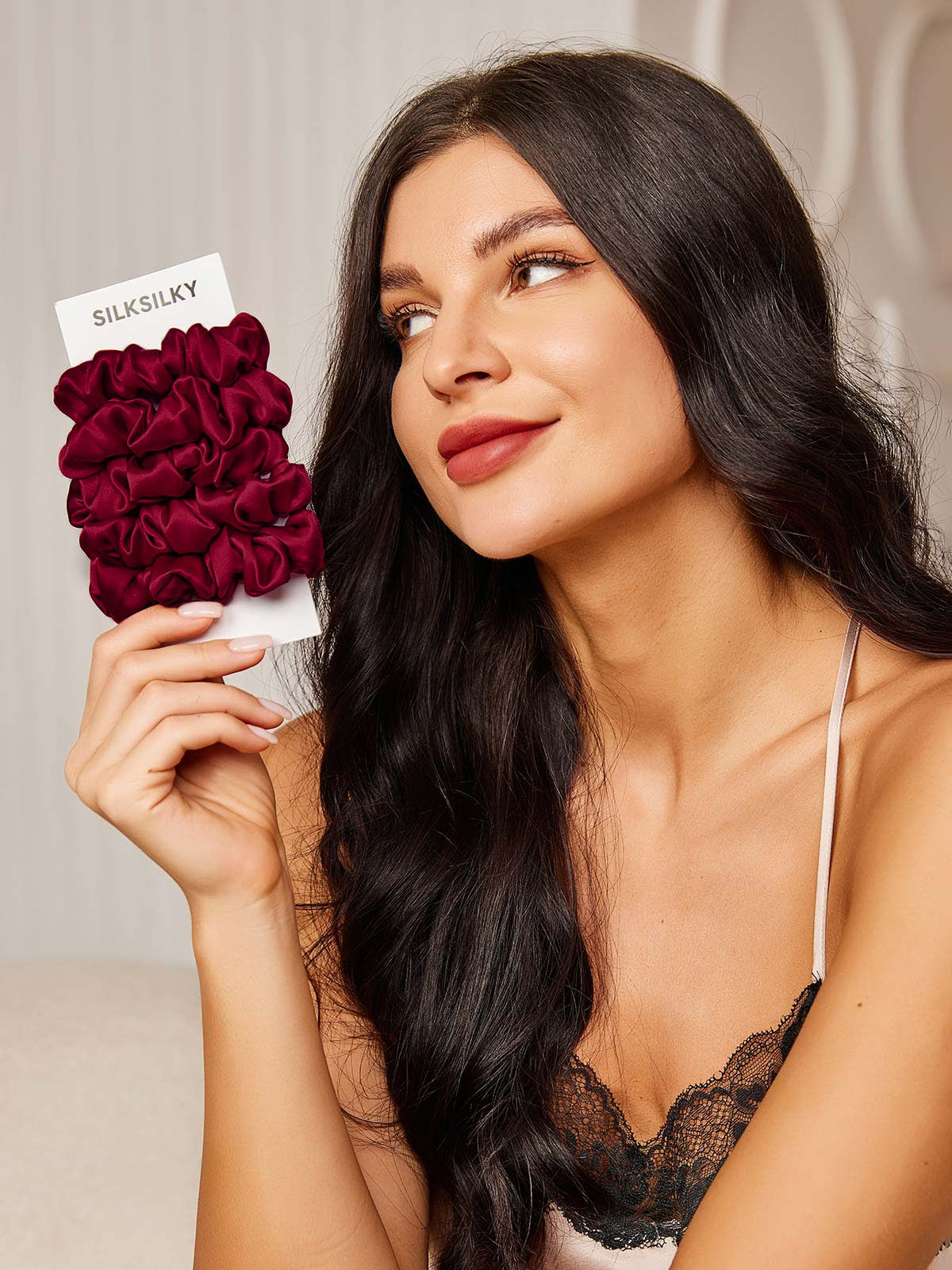 [Fuchsiaroze] SilkSilky-NL 19Momme Scrunchie 001