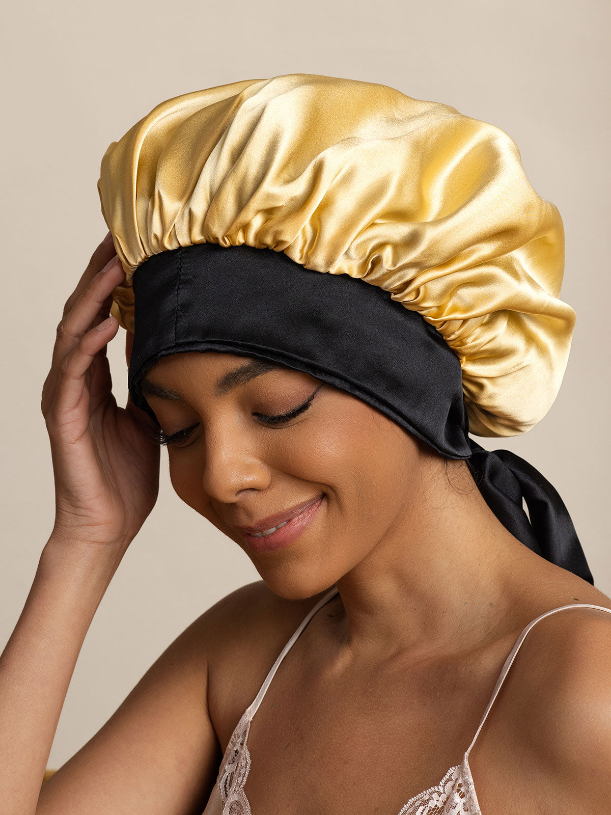 SilkSilky-NL Sleep Cap Champagne 004