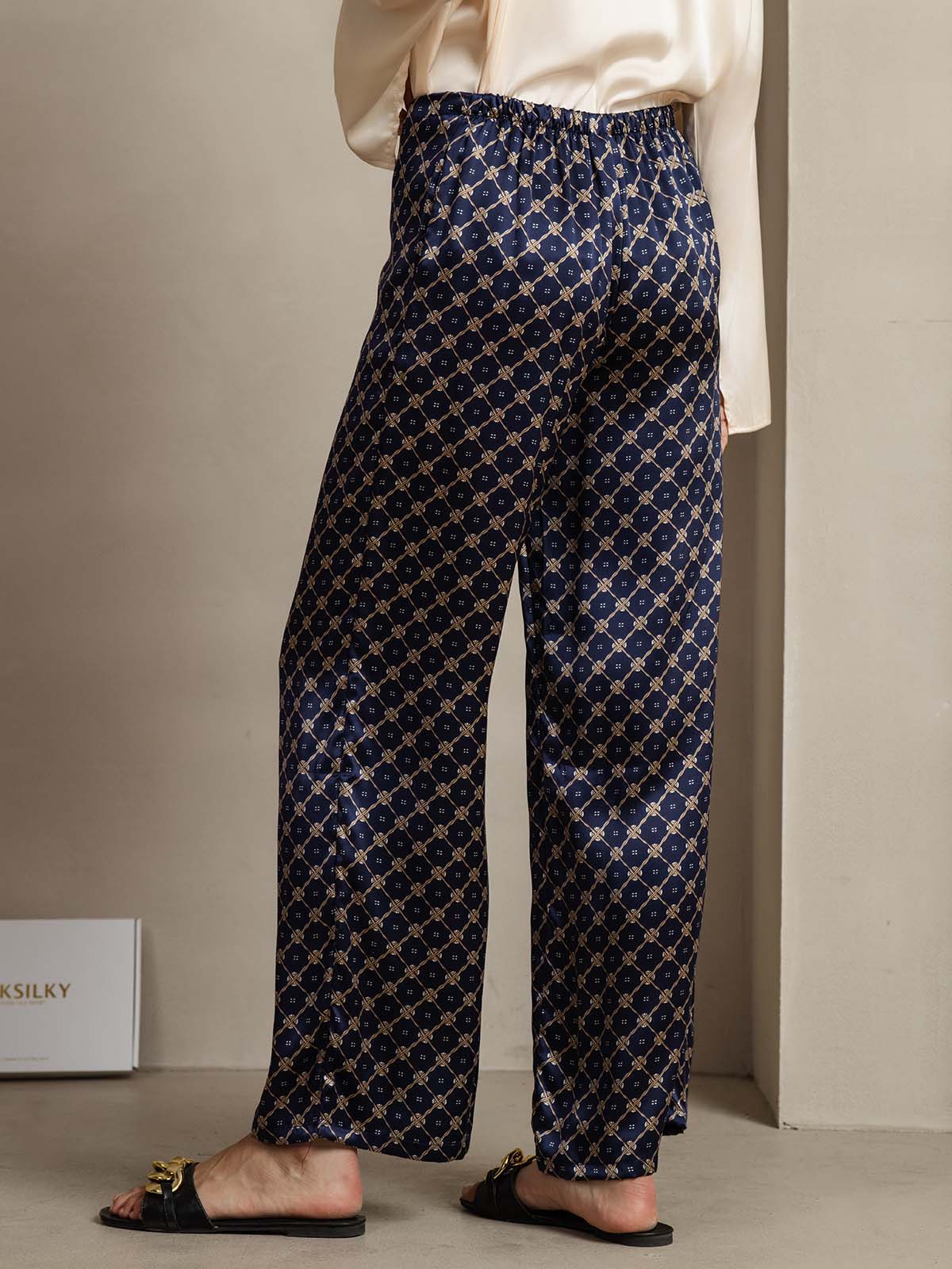 [Marine Ketting] SilkSilky-NL 19Momme Zijde Womens Pants 002